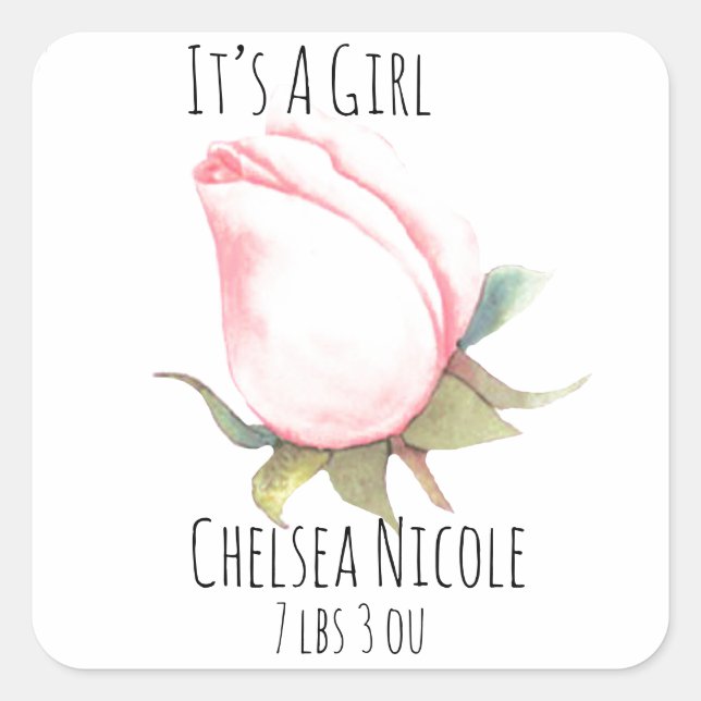 It’s A Girl Envelope Seal (Front)