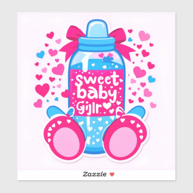 It’s a Girl!" (Gender Specific – Girl) Sticker (Sheet)