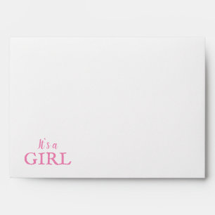It`s a Girl Pink Envelope Baby Girl Baby Shower