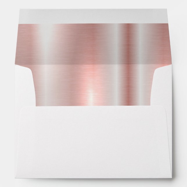 It’s a Girl Pink Metallic Baby Shower Brunch Envelope (Back (Bottom))