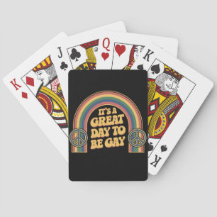 It’s A Great Day To Be Gay LGBTQ Pride Month Queer Poker Cards
