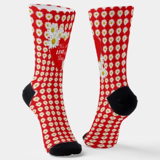 It’s A Lovely Day Daisy Heart Socks