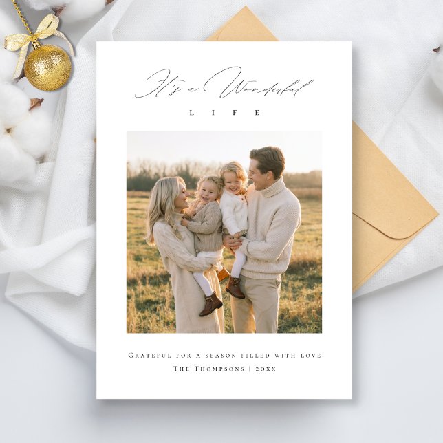 It’s a Wonderful Life Christmas Family Photo Holiday Card (Creator Uploaded)