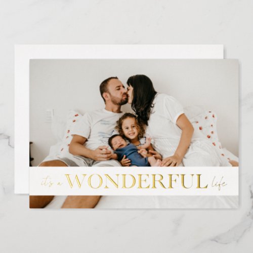 Its A Wonderful Life Photo Foil Holiday Card