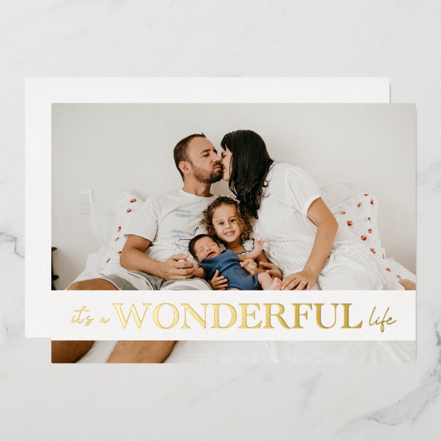 It’s A Wonderful Life Photo Foil Holiday Card (Front/Back)