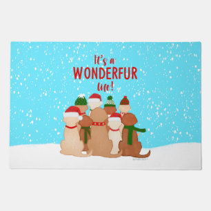 It’s a WONDERFUR Life Dogs Christmas Doormat