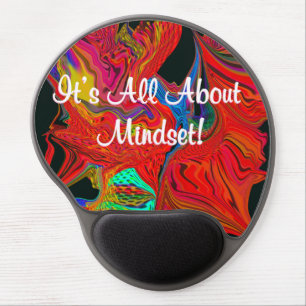 It’s About Mindset Motivation Liquified Abstract Gel Mouse Pad