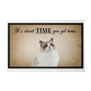 It’s About Time You Got Home American Cat Doormat