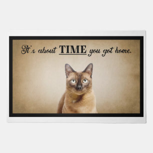It’s About Time You Got Home American Cat Doormat