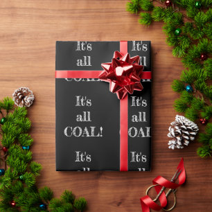 It’s All Coal Christmas Black Wrapping Paper