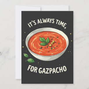 It’s Always Time for Gazpacho Tomato Soup  Thank You Card