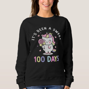 It s Been A Sweet 100 Days of School Girls Unicorn Sweatshirt