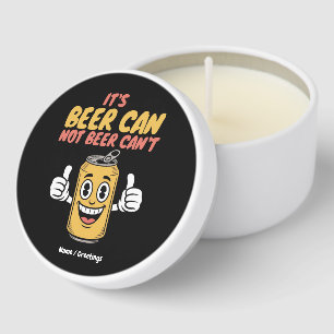 It’s Beer Can Not Beer Can’t Funny Retro Design Mini Candle Favors