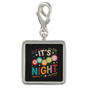 It’s Bingo Night Colorful Retro Bingo Player Party Charm