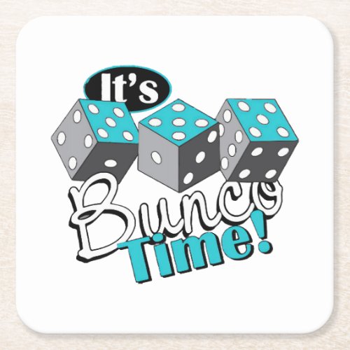 It s Bunco Time Square Paper Coaster