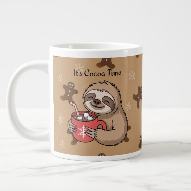 It’s Cocoa Time | Cozy Winter Quote Giant Coffee Mug (Left)
