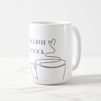 It’s coffee O’clock mug minimal line art cup desig