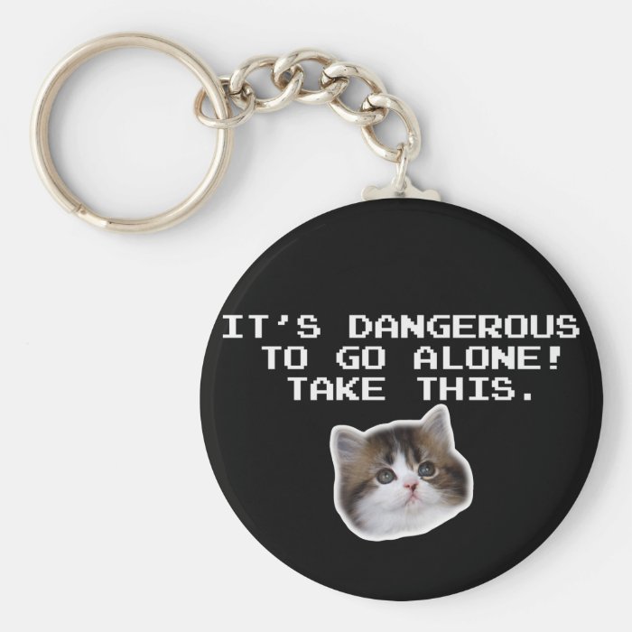 It’s Dangerous To Go Alone Take This Kitten Key Chains