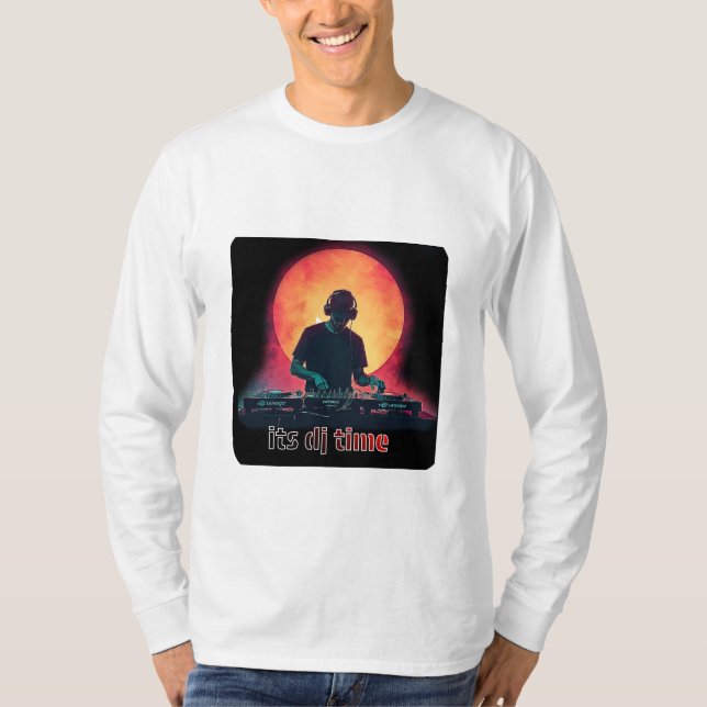 It’s DJ Time – Neon Night DJ T-Shirt (Front)