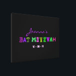 IT"S ELECTRIC Bar Mitzvah Memory Sign-In Board Canvas Print<br><div class="desc">WELCOME to my store! 
All my designs are ONE-OF-A-KIND original pieces of artwork designed by me! You can only find them here! I can customize this invite in any way,  just email me at Marlalove@hotmail.com</div>