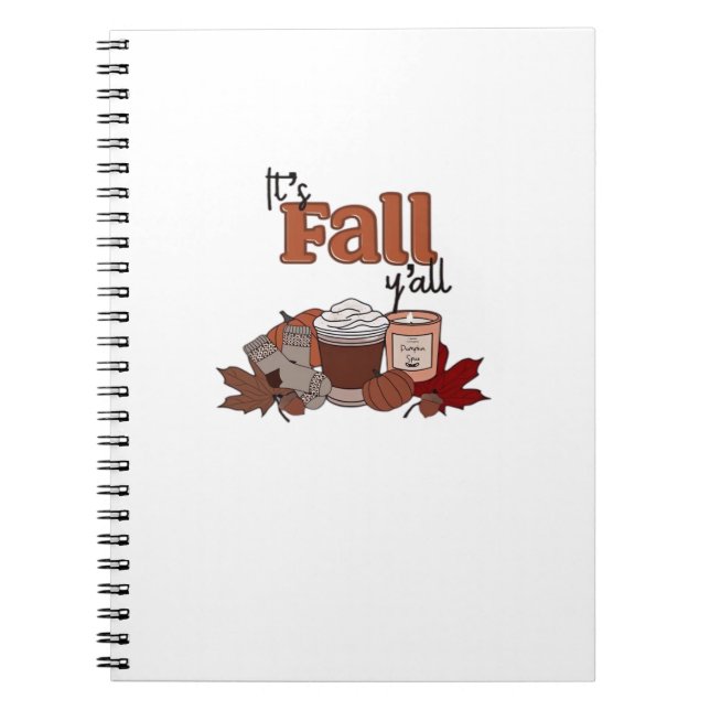 It’s Fall Y’all Aesthetic Simple Notebook (Front)