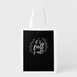 It’s Fall Y’all Autumn Design Trendy Unique Grocery Bag