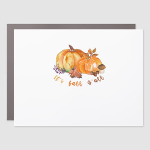 It’s Fall Y’all Autumn Leaves Pumpkin And Mushroom Car Magnet