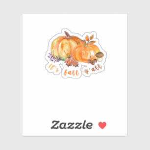 It’s Fall Y’all Autumn Leaves Pumpkin And Mushroom Sticker