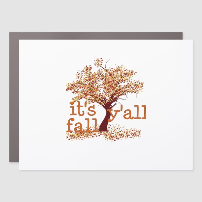 It’s Fall Y’all Basic Clean Car Magnet (Front)