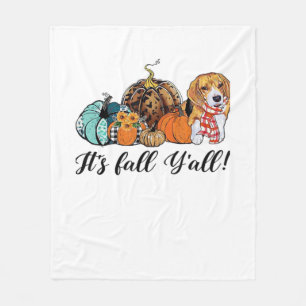 It’s Fall Y’all Beagle Cute Dog Lover Fall Thanksg Fleece Blanket