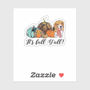 It’s Fall Y’all Beagle Cute Dog Lover Fall Thanksg Sticker