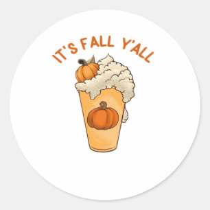It’s Fall Y’all Classic Retro Classic Round Sticker