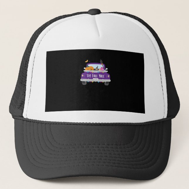 It’s Fall Y’all Cool Unique Look Trucker Hat (Front)