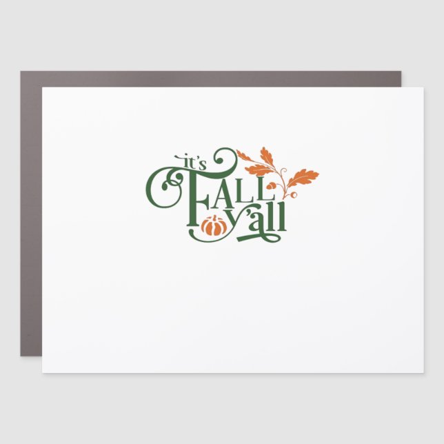 It’s Fall Y’all Creative Casual Car Magnet (Front)