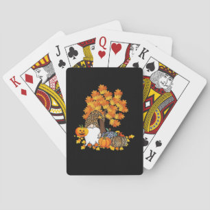 It’s Fall Y’all Cute Gnomes Pumpkin Autumn Poker Cards