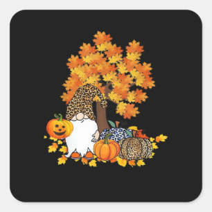 It’s Fall Y’all Cute Gnomes Pumpkin Autumn Square Sticker