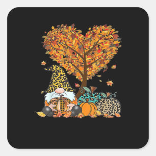 It’s Fall Y’all Cute Gnomes Pumpkin Autumn Tree Fa Square Sticker