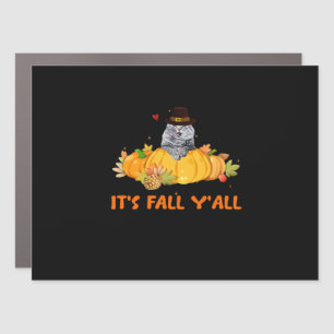 It’s Fall Y’all Cute Lovers Thanksgiving Vintage C Car Magnet