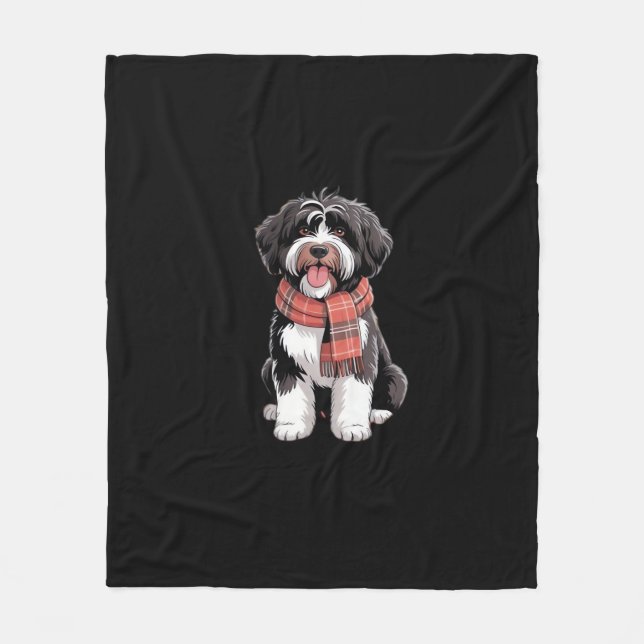 It’s Fall Y’all Cute Schnoodle Autumn Tree Fall Le Fleece Blanket (Front)