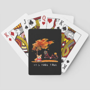 It’s Fall Y’all Dachshund Autumn Costume Poker Cards