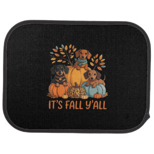 It’s Fall Y’all Dachshund Pumpkins Fall Classic Car Floor Mat