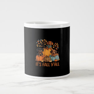 It’s Fall Y’all Dachshund Pumpkins Fall Classic Giant Coffee Mug