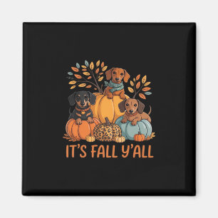 It’s Fall Y’all Dachshund Pumpkins Fall Classic Magnet