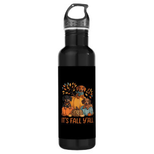 It’s Fall Y’all Dachshund Pumpkins Fall Classic Stainless Steel Water Bottle