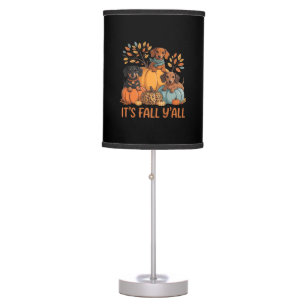 It’s Fall Y’all Dachshund Pumpkins Fall Classic Table Lamp