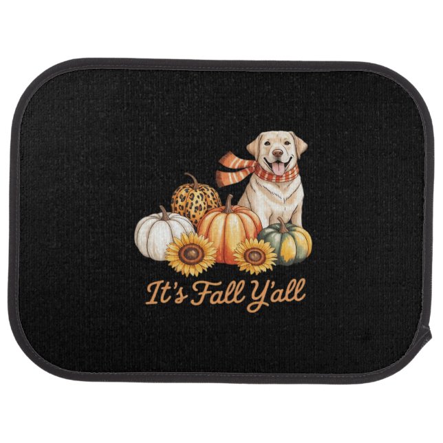 It’s Fall Y’all Dog Leopard Pumpkin Creative Style Car Floor Mat (Rear)