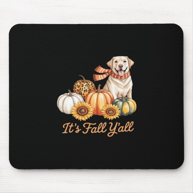 It’s Fall Y’all Dog Leopard Pumpkin Creative Style Mouse Pad (Front)