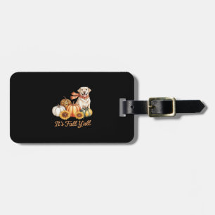 It’s Fall Y’all Dog Leopard Pumpkin Fall Creative Luggage Tag