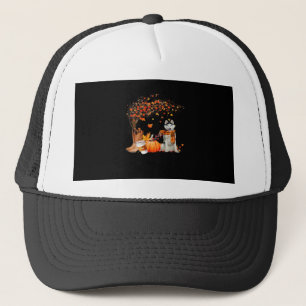 It’s Fall Y’all Dog Thanksgiving Halloween Aesthet Trucker Hat