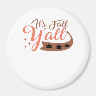 It’s Fall Y’all, Fall Pumpkin Skeleton Creepy Leaf Magnet